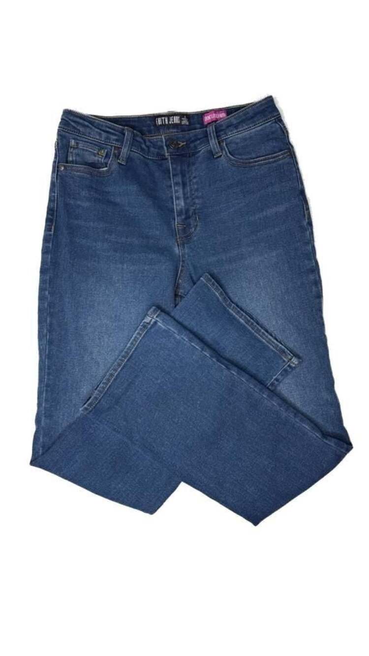 Faith Jeans Women's Blue High-Rise Slim Fit Jeans Size 6